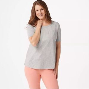 Anybody Swing Top Grey Modal XL stretchy elbow sleeve